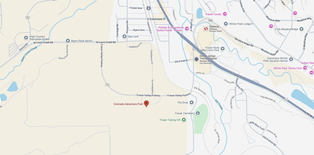 map colorado adventure park